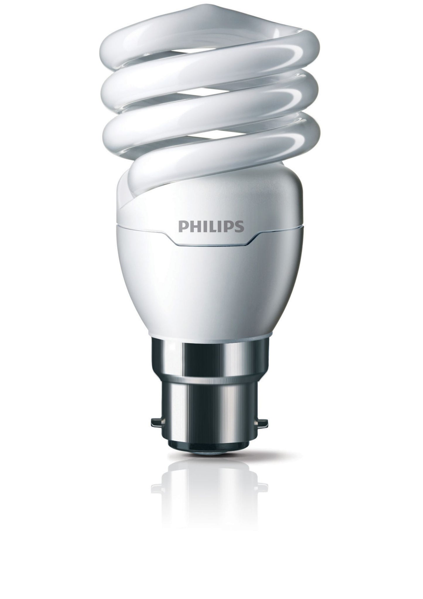 Philips 15 Watt T2 TORNADO Spiral Compact Fluorescent Globe With BC/B22 Connection 3000k 950lm