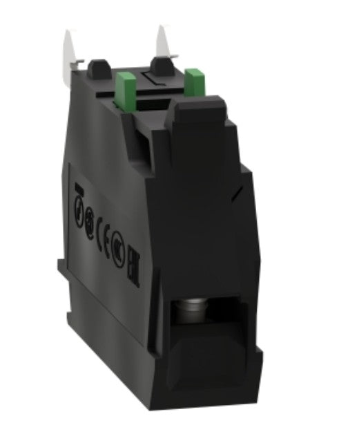 Single contact block, Harmony XB4, Harmony XB4, silver alloy, screw clamp terminal, 1NO