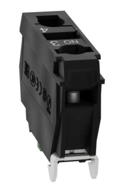 Single contact block, Harmony XB4, Harmony XB4, silver alloy, screw clamp terminal, 1NO