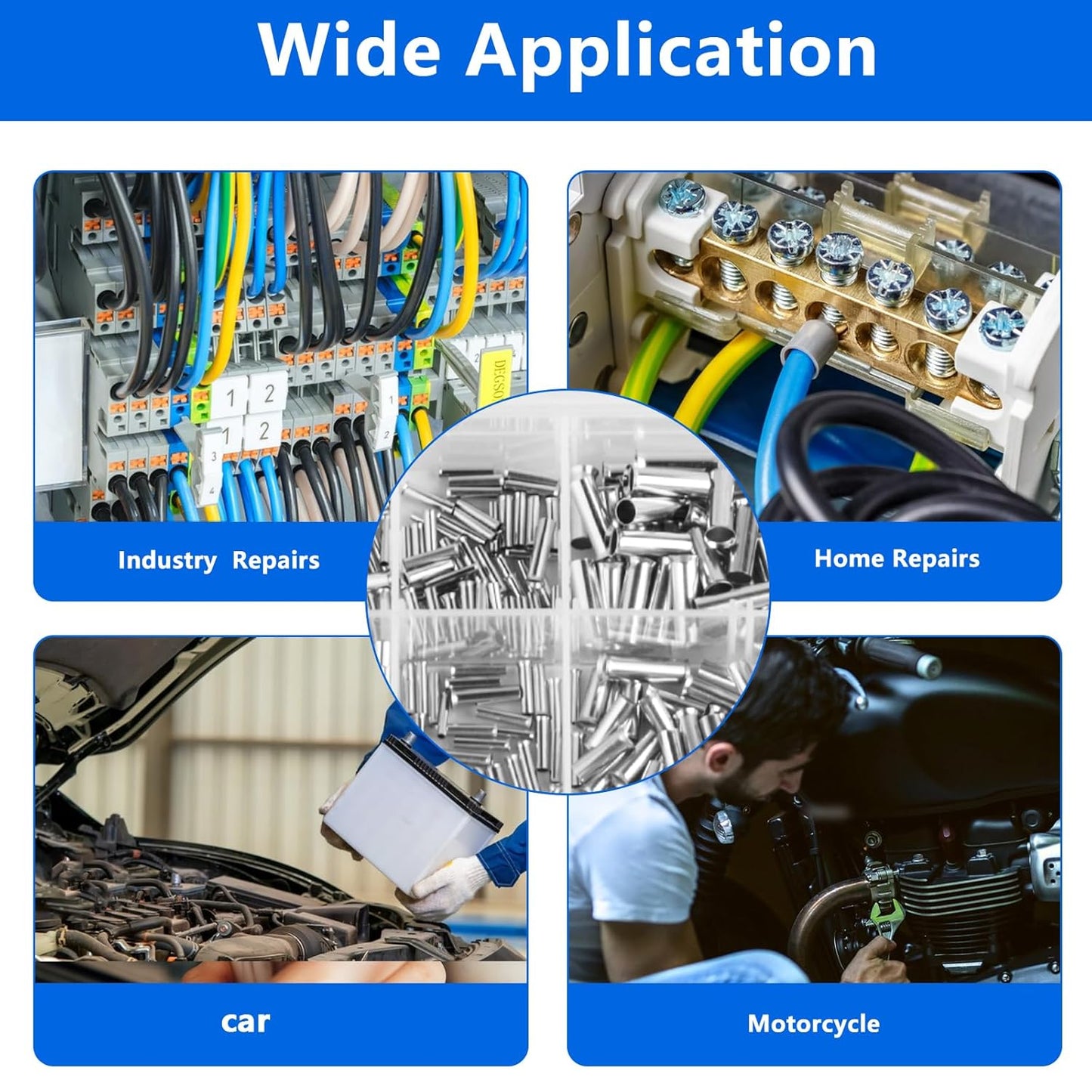 Bootlace Ferrule Uninsulated assorted collection