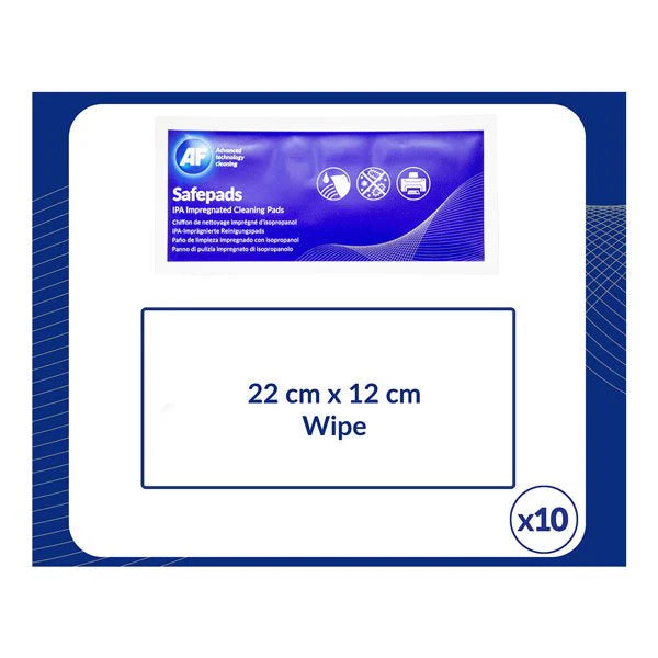 AF Safepads IPA Impregnated Cleaning Pads, 100 Pack